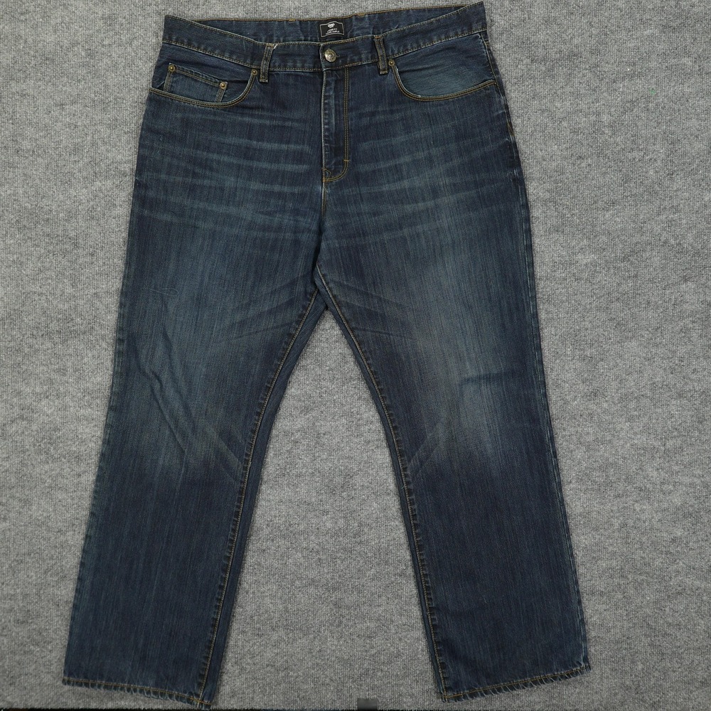 Gap Loose Fit Jeans Mens 38x32 Blue Straight Leg Denim Dark Wash Classic